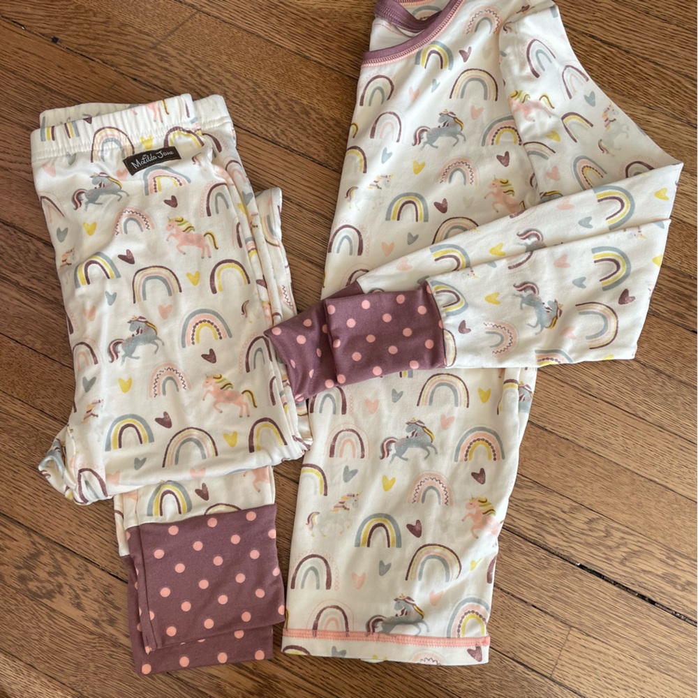 SOFT Matilda Jane unicorn pajamas girls 12 long 2pc set